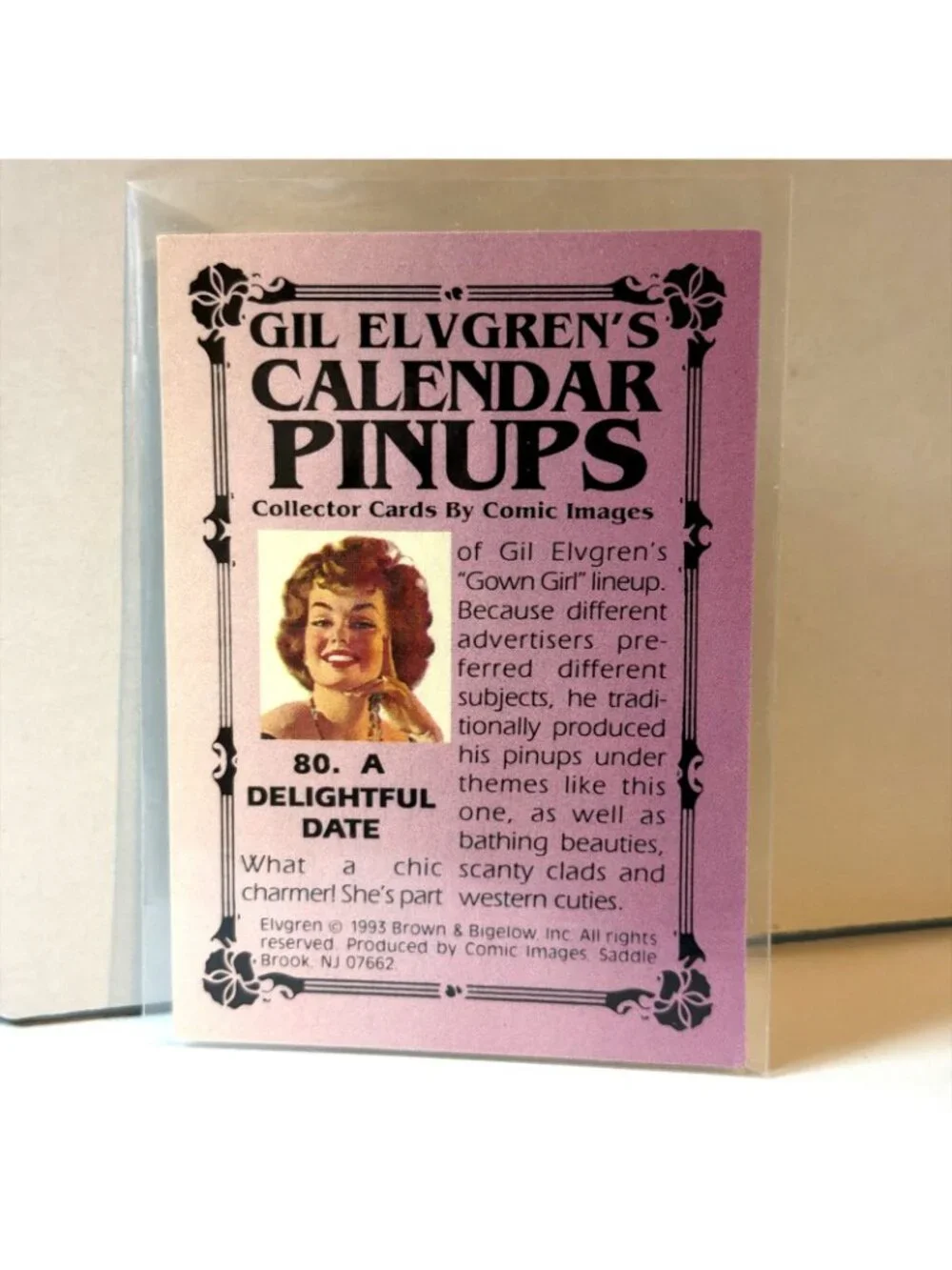 1993 Gil Elvgren Pinup Card #80 A Delightful Date Comic Image Calendar Man Cave